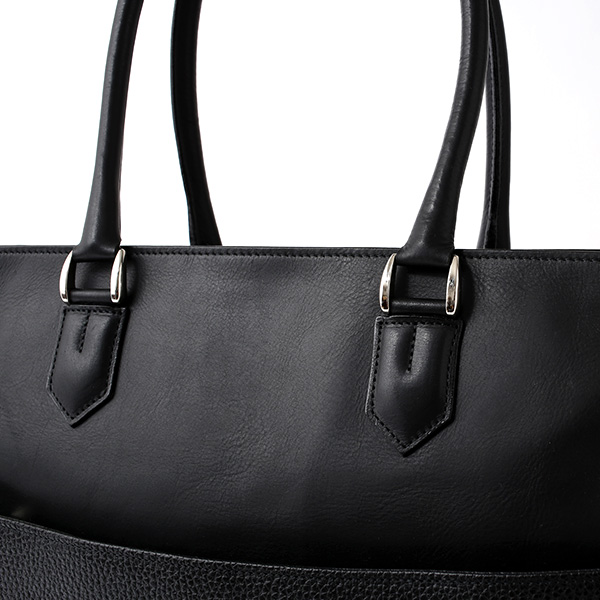 トートバッグ メンズ 本革 日本製 ブラック 黒 黒色 ビジネスバッグ ショルダーベルト付き 肩掛け 大容量 大きい 無地 鞄 カバン 通勤 通学 オシャレ ファイブウッズ(FIVE WOODS) HORIZON(ホライズン) #39242