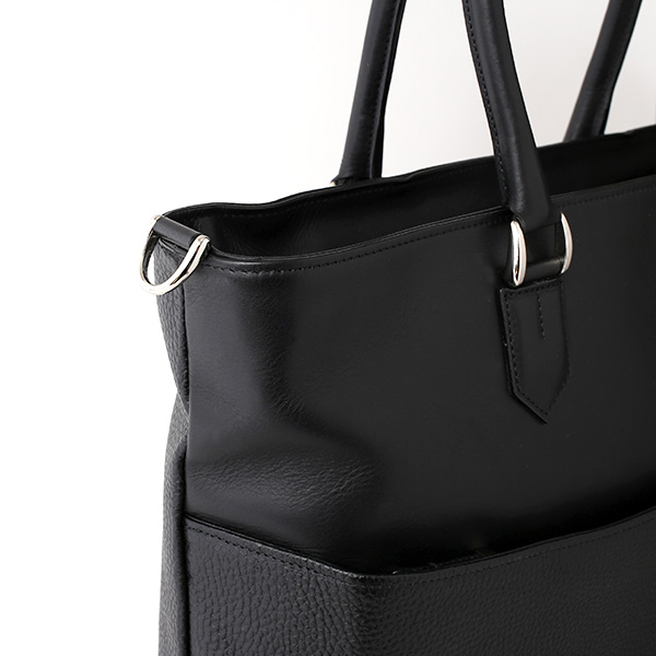 トートバッグ メンズ 本革 日本製 ブラック 黒 黒色 ビジネスバッグ ショルダーベルト付き 肩掛け 大容量 大きい 無地 鞄 カバン 通勤 通学 オシャレ ファイブウッズ(FIVE WOODS) HORIZON(ホライズン) #39242