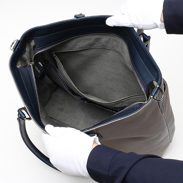 トートバッグ メンズ 本革 日本製 グレー グレイ 灰色 ビジネスバッグ ショルダーベルト付き 肩掛け 大容量 大きい 無地 鞄 カバン 通勤 通学 オシャレ ファイブウッズ(FIVE WOODS) HORIZON(ホライズン) #39242