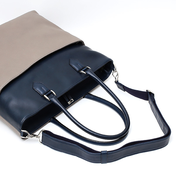 トートバッグ メンズ 本革 日本製 グレー グレイ 灰色 ビジネスバッグ ショルダーベルト付き 肩掛け 大容量 大きい 無地 鞄 カバン 通勤 通学 オシャレ ファイブウッズ(FIVE WOODS) HORIZON(ホライズン) #39242