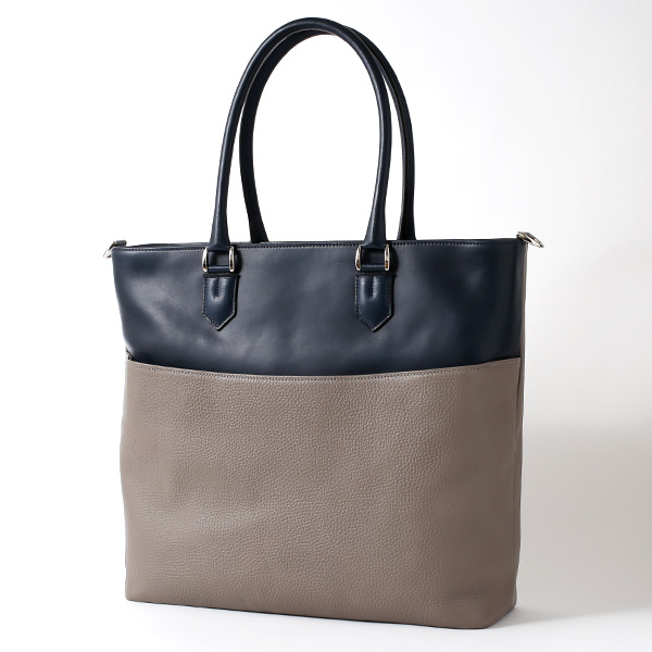 トートバッグ メンズ 本革 日本製 グレー グレイ 灰色 ビジネスバッグ ショルダーベルト付き 肩掛け 大容量 大きい 無地 鞄 カバン 通勤 通学 オシャレ ファイブウッズ(FIVE WOODS) HORIZON(ホライズン) #39242