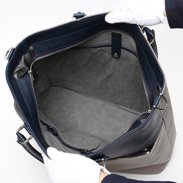 トートバッグ メンズ 本革 日本製 グレー グレイ 灰色 ビジネスバッグ ショルダーベルト付き 肩掛け 大容量 大きい 無地 鞄 カバン 通勤 通学 オシャレ ファイブウッズ(FIVE WOODS) HORIZON(ホライズン) #39242