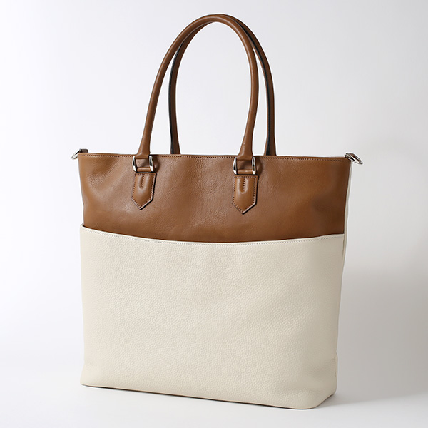 トートバッグ メンズ 本革 日本製 ベージュ 肌色 ビジネスバッグ ショルダーベルト付き 肩掛け 大容量 大きい 無地 鞄 カバン 通勤 通学 オシャレ ファイブウッズ(FIVE WOODS) HORIZON(ホライズン) #39242