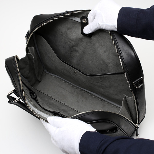  ビジネスバッグ メンズ 本革 ブリーフケース 日本製 ブラック 黒 黒色 ショルダーベルト付き 肩掛け 無地 鞄 カバン 通勤 オシャレ 高級 シンプル 大容量 ファイブウッズ(FIVE WOODS) HORIZON(ホライズン) #39243