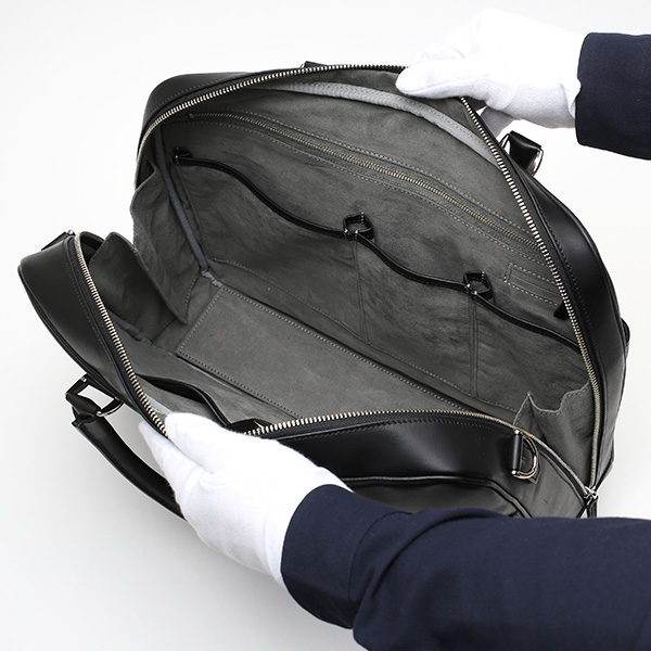  ビジネスバッグ メンズ 本革 ブリーフケース 日本製 ブラック 黒 黒色 ショルダーベルト付き 肩掛け 無地 鞄 カバン 通勤 オシャレ 高級 シンプル 大容量 ファイブウッズ(FIVE WOODS) HORIZON(ホライズン) #39243