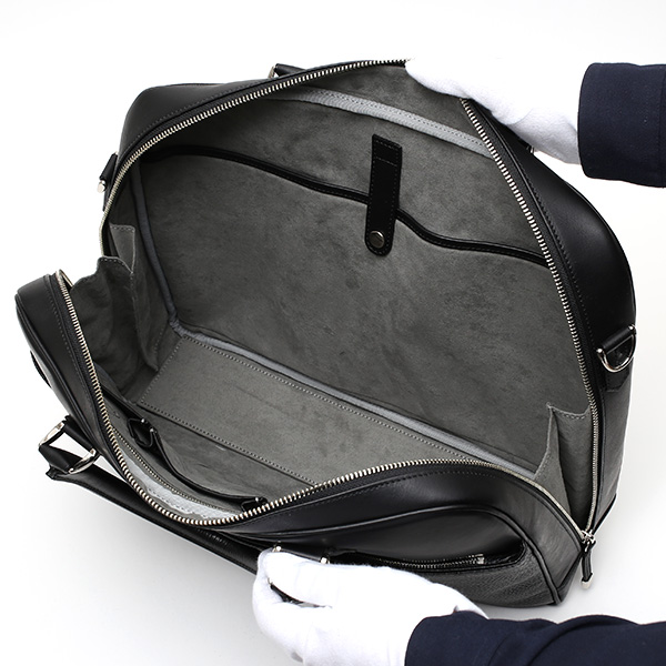  ビジネスバッグ メンズ 本革 ブリーフケース 日本製 ブラック 黒 黒色 ショルダーベルト付き 肩掛け 無地 鞄 カバン 通勤 オシャレ 高級 シンプル 大容量 ファイブウッズ(FIVE WOODS) HORIZON(ホライズン) #39243