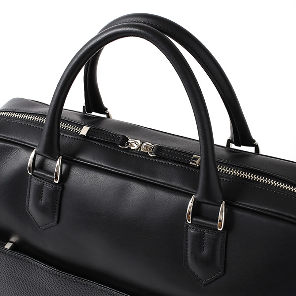  ビジネスバッグ メンズ 本革 ブリーフケース 日本製 ブラック 黒 黒色 ショルダーベルト付き 肩掛け 無地 鞄 カバン 通勤 オシャレ 高級 シンプル 大容量 ファイブウッズ(FIVE WOODS) HORIZON(ホライズン) #39243