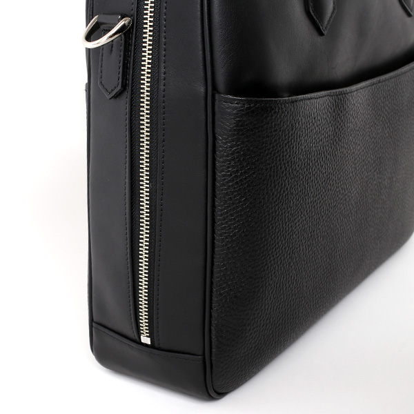  ビジネスバッグ メンズ 本革 ブリーフケース 日本製 ブラック 黒 黒色 ショルダーベルト付き 肩掛け 無地 鞄 カバン 通勤 オシャレ 高級 シンプル 大容量 ファイブウッズ(FIVE WOODS) HORIZON(ホライズン) #39243