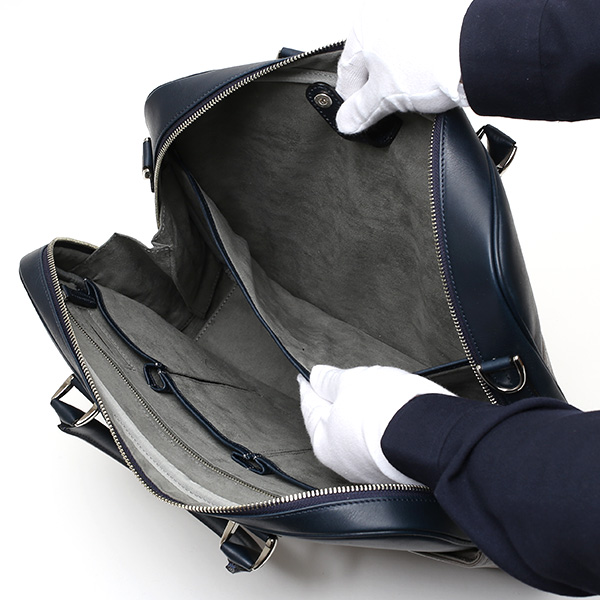  ビジネスバッグ メンズ 本革 ブリーフケース 日本製 グレー グレイ 灰色 ショルダーベルト付き 肩掛け 無地 鞄 カバン 通勤 オシャレ 高級 シンプル 大容量 ファイブウッズ(FIVE WOODS) HORIZON(ホライズン) #39243