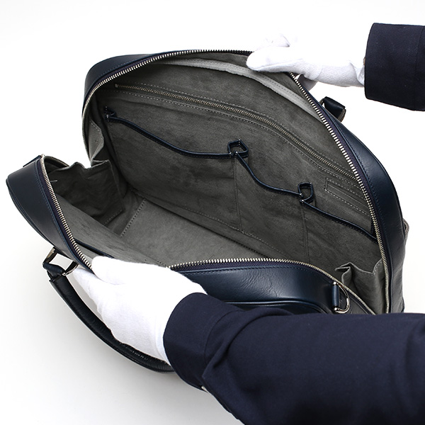  ビジネスバッグ メンズ 本革 ブリーフケース 日本製 グレー グレイ 灰色 ショルダーベルト付き 肩掛け 無地 鞄 カバン 通勤 オシャレ 高級 シンプル 大容量 ファイブウッズ(FIVE WOODS) HORIZON(ホライズン) #39243