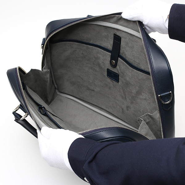  ビジネスバッグ メンズ 本革 ブリーフケース 日本製 グレー グレイ 灰色 ショルダーベルト付き 肩掛け 無地 鞄 カバン 通勤 オシャレ 高級 シンプル 大容量 ファイブウッズ(FIVE WOODS) HORIZON(ホライズン) #39243