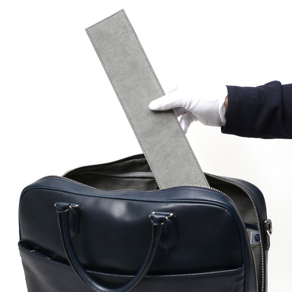 ビジネスバッグ メンズ 本革 ブリーフケース 日本製 ブルー ネイビー 青色 ショルダーベルト付き 肩掛け 無地 鞄 カバン 通勤 オシャレ 高級 シンプル 大容量 ファイブウッズ(FIVE WOODS) HORIZON(ホライズン) #39243