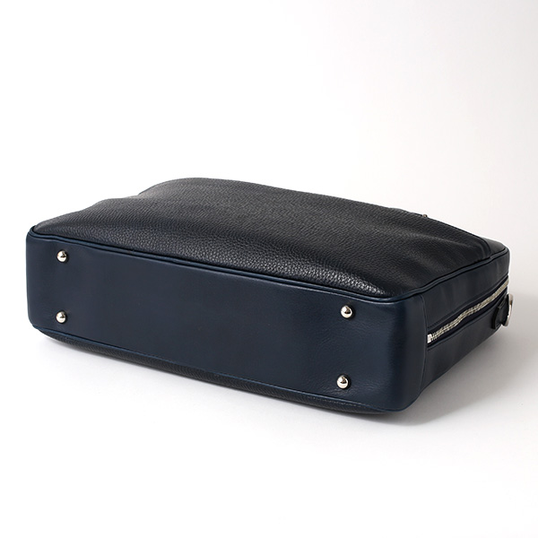 ビジネスバッグ メンズ 本革 ブリーフケース 日本製 ブルー ネイビー 青色 ショルダーベルト付き 肩掛け 無地 鞄 カバン 通勤 オシャレ 高級 シンプル 大容量 ファイブウッズ(FIVE WOODS) HORIZON(ホライズン) #39243