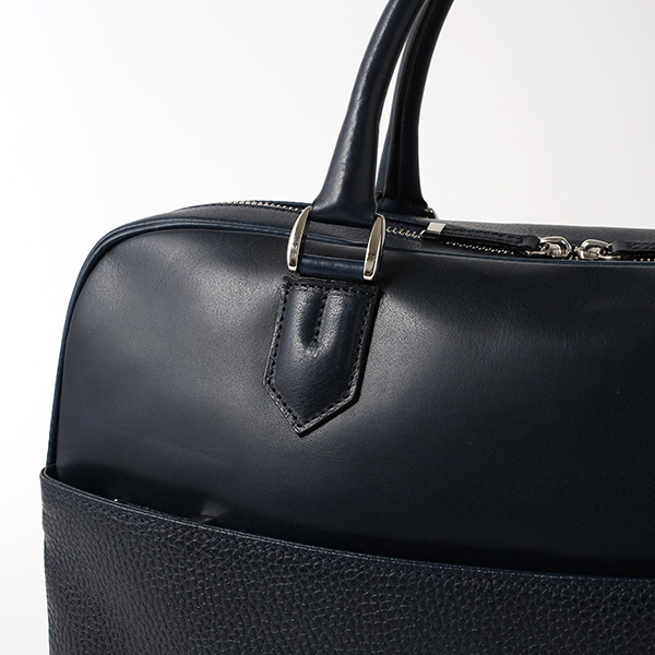 ビジネスバッグ メンズ 本革 ブリーフケース 日本製 ブルー ネイビー 青色 ショルダーベルト付き 肩掛け 無地 鞄 カバン 通勤 オシャレ 高級 シンプル 大容量 ファイブウッズ(FIVE WOODS) HORIZON(ホライズン) #39243