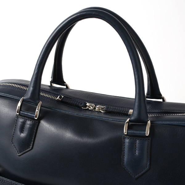 ビジネスバッグ メンズ 本革 ブリーフケース 日本製 ブルー ネイビー 青色 ショルダーベルト付き 肩掛け 無地 鞄 カバン 通勤 オシャレ 高級 シンプル 大容量 ファイブウッズ(FIVE WOODS) HORIZON(ホライズン) #39243