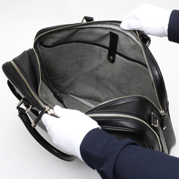 ブリーフケース メンズ 本革 ビジネスバッグ 2気室 日本製 ブラック 黒 黒色 ショルダーベルト付き 肩掛け 無地 鞄 カバン 通勤 高級 シンプル 大容量 ファイブウッズ(FIVE WOODS) HORIZON(ホライズン) #39244