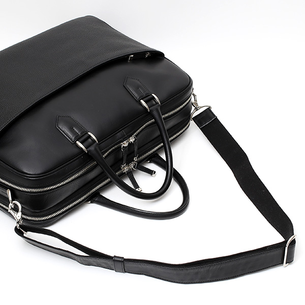 ブリーフケース メンズ 本革 ビジネスバッグ 2気室 日本製 ブラック 黒 黒色 ショルダーベルト付き 肩掛け 無地 鞄 カバン 通勤 高級 シンプル 大容量 ファイブウッズ(FIVE WOODS) HORIZON(ホライズン) #39244