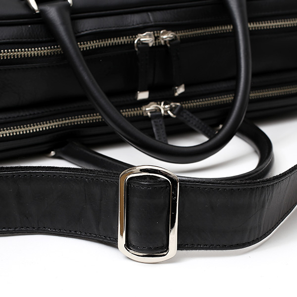 ブリーフケース メンズ 本革 ビジネスバッグ 2気室 日本製 ブラック 黒 黒色 ショルダーベルト付き 肩掛け 無地 鞄 カバン 通勤 高級 シンプル 大容量 ファイブウッズ(FIVE WOODS) HORIZON(ホライズン) #39244