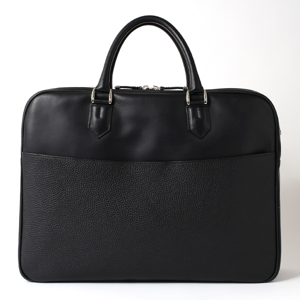 ブリーフケース メンズ 本革 ビジネスバッグ 2気室 日本製 ブラック 黒 黒色 ショルダーベルト付き 肩掛け 無地 鞄 カバン 通勤 高級 シンプル 大容量 ファイブウッズ(FIVE WOODS) HORIZON(ホライズン) #39244