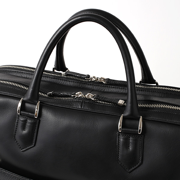 ブリーフケース メンズ 本革 ビジネスバッグ 2気室 日本製 ブラック 黒 黒色 ショルダーベルト付き 肩掛け 無地 鞄 カバン 通勤 高級 シンプル 大容量 ファイブウッズ(FIVE WOODS) HORIZON(ホライズン) #39244