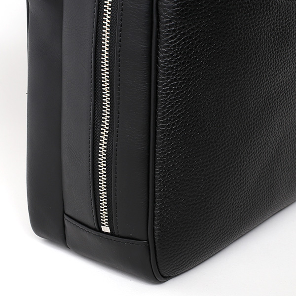 ブリーフケース メンズ 本革 ビジネスバッグ 2気室 日本製 ブラック 黒 黒色 ショルダーベルト付き 肩掛け 無地 鞄 カバン 通勤 高級 シンプル 大容量 ファイブウッズ(FIVE WOODS) HORIZON(ホライズン) #39244