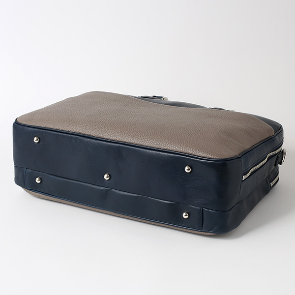  ブリーフケース メンズ 本革 ビジネスバッグ ２気室 日本製 グレー グレイ 灰色 ショルダーベルト付き 肩掛け 無地 鞄 カバン 通勤 高級 シンプル 大容量 ファイブウッズ(FIVE WOODS) HORIZON(ホライズン) #39244