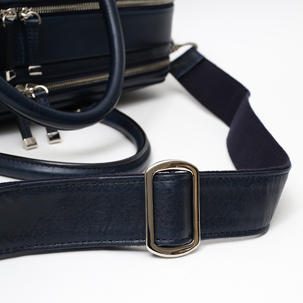 ブリーフケース メンズ 本革 ビジネスバッグ 2気室 日本製 ブルー ネイビー 青色 ショルダーベルト付き 肩掛け 無地 鞄 カバン 通勤 高級 シンプル 大容量 ファイブウッズ(FIVE WOODS) HORIZON(ホライズン) #39244