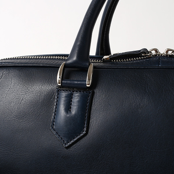 ブリーフケース メンズ 本革 ビジネスバッグ 2気室 日本製 ブルー ネイビー 青色 ショルダーベルト付き 肩掛け 無地 鞄 カバン 通勤 高級 シンプル 大容量 ファイブウッズ(FIVE WOODS) HORIZON(ホライズン) #39244