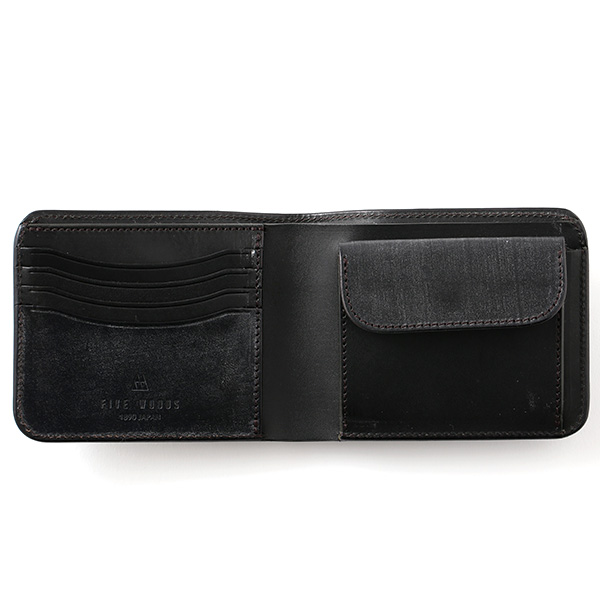  財布 メンズ 二つ折り 本革 ブライドルレザー 日本製 ブランド ブラック 黒 黒色 小銭入れあり コインケース オシャレ 高級 シンプル 大人 プレゼント ファイブウッズ(FIVE WOODS) CASK(キャスク) #38054