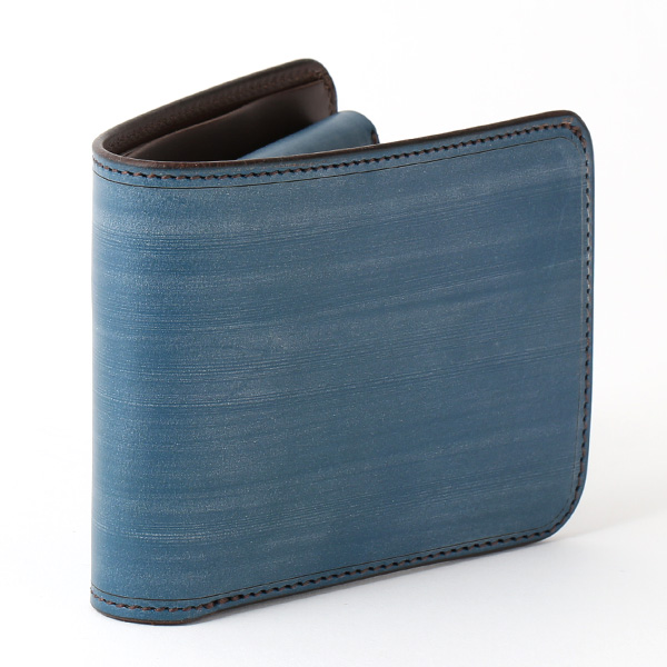  財布 メンズ 二つ折り 本革 ブライドルレザー 日本製 ブランド ブルー ネイビー 青色 小銭入れあり コインケース オシャレ 高級 シンプル 大人 プレゼント ファイブウッズ(FIVE WOODS) CASK(キャスク) #38054