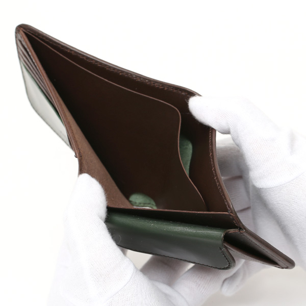  財布 メンズ 二つ折り 本革 ブライドルレザー 日本製 ブランド グリーン 緑色 小銭入れあり コインケース オシャレ 高級 シンプル 大人 プレゼント ファイブウッズ(FIVE WOODS) CASK(キャスク) #38054