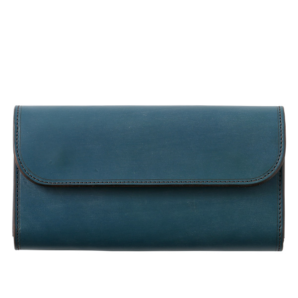 ファイブウッズ(FIVE WOODS) CASK(キャスク) ブライドルレザー 長財布 ブルー