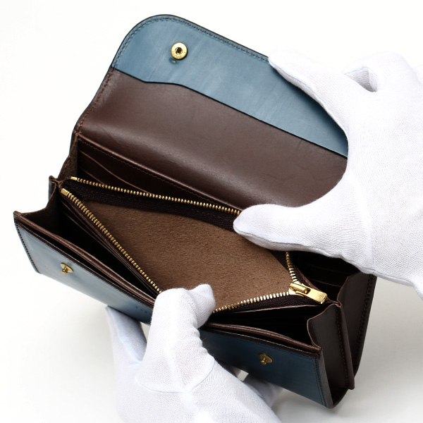  長財布 メンズ 長財布 本革 ブライドルレザー 日本製 ブランド ブルー ネイビー 青色 小銭入れあり コインケース オシャレ 高級 シンプル 大人 ファイブウッズ(FIVE WOODS) CASK(キャスク) #38057