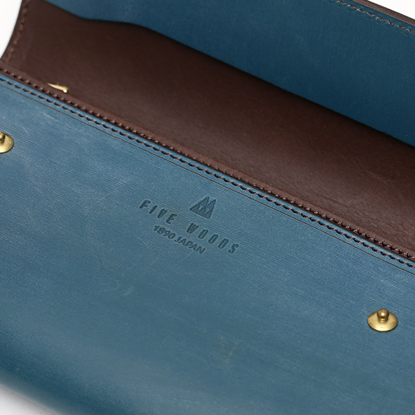  長財布 メンズ 長財布 本革 ブライドルレザー 日本製 ブランド ブルー ネイビー 青色 小銭入れあり コインケース オシャレ 高級 シンプル 大人 ファイブウッズ(FIVE WOODS) CASK(キャスク) #38057