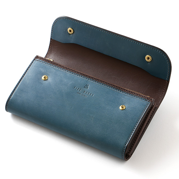  長財布 メンズ 長財布 本革 ブライドルレザー 日本製 ブランド ブルー ネイビー 青色 小銭入れあり コインケース オシャレ 高級 シンプル 大人 ファイブウッズ(FIVE WOODS) CASK(キャスク) #38057