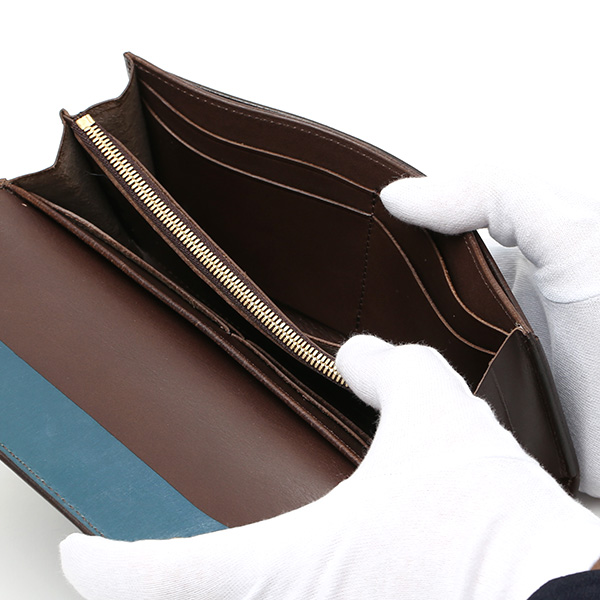  長財布 メンズ 長財布 本革 ブライドルレザー 日本製 ブランド ブルー ネイビー 青色 小銭入れあり コインケース オシャレ 高級 シンプル 大人 ファイブウッズ(FIVE WOODS) CASK(キャスク) #38057