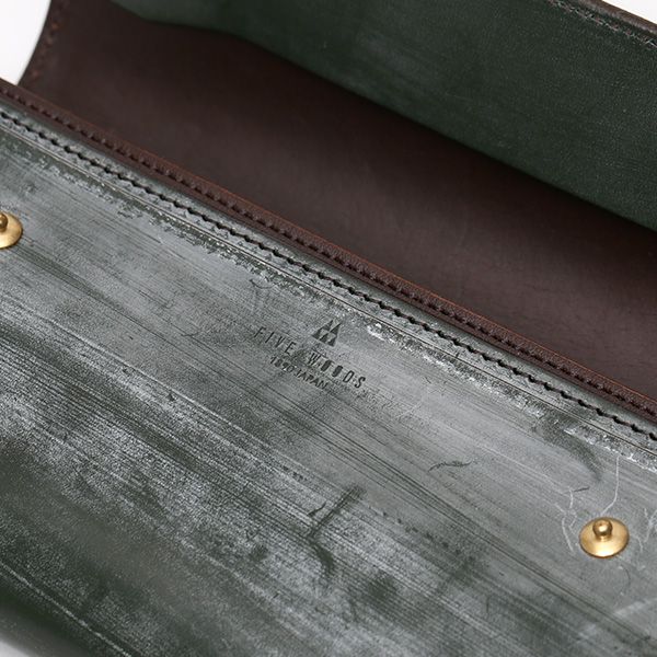  長財布 メンズ 長財布 本革 ブライドルレザー 日本製 ブランド グリーン 緑色 小銭入れあり コインケース オシャレ 高級 シンプル 大人 ファイブウッズ(FIVE WOODS) CASK(キャスク) #38057