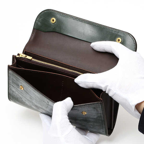  長財布 メンズ 長財布 本革 ブライドルレザー 日本製 ブランド グリーン 緑色 小銭入れあり コインケース オシャレ 高級 シンプル 大人 ファイブウッズ(FIVE WOODS) CASK(キャスク) #38057