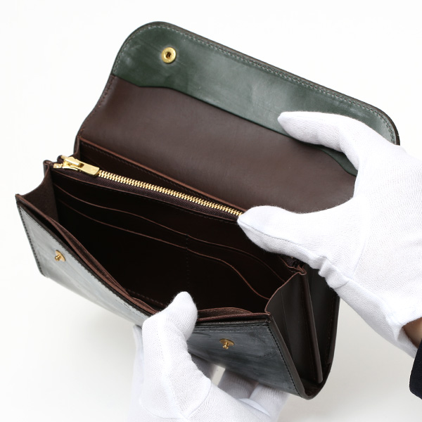  長財布 メンズ 長財布 本革 ブライドルレザー 日本製 ブランド グリーン 緑色 小銭入れあり コインケース オシャレ 高級 シンプル 大人 ファイブウッズ(FIVE WOODS) CASK(キャスク) #38057