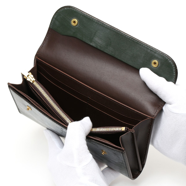  長財布 メンズ 長財布 本革 ブライドルレザー 日本製 ブランド グリーン 緑色 小銭入れあり コインケース オシャレ 高級 シンプル 大人 ファイブウッズ(FIVE WOODS) CASK(キャスク) #38057