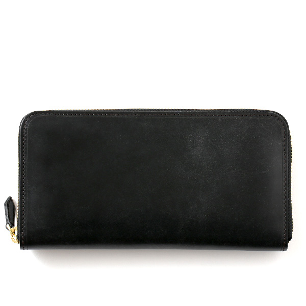ファイブウッズ(FIVE WOODS) CASK(キャスク) ブライドルレザー ラウンドファスナー 長財布 ブラック