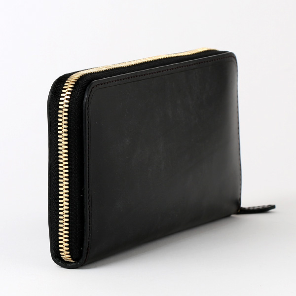  長財布 メンズ ラウンドファスナー 財布 本革 ブライドルレザー 日本製 ブランド ブラック 黒 黒色 小銭入れあり コインケース オシャレ 高級 シンプル 大人 ファイブウッズ(FIVE WOODS) CASK(キャスク) #38057