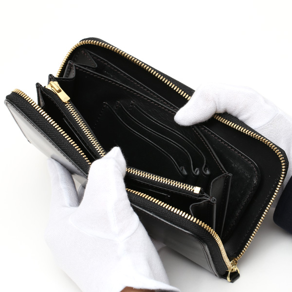  長財布 メンズ ラウンドファスナー 財布 本革 ブライドルレザー 日本製 ブランド ブラック 黒 黒色 小銭入れあり コインケース オシャレ 高級 シンプル 大人 ファイブウッズ(FIVE WOODS) CASK(キャスク) #38057