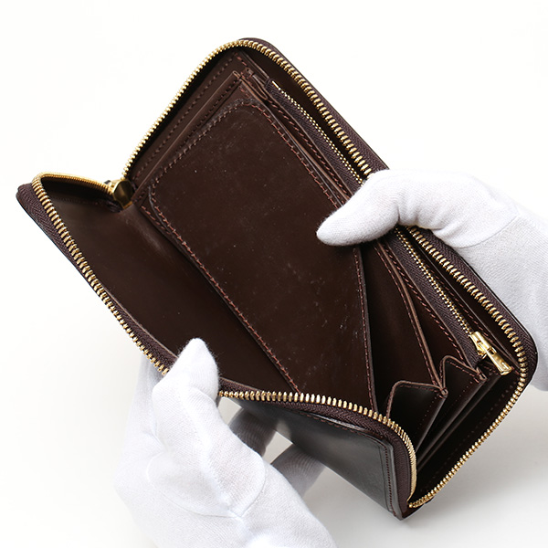 長財布 メンズ ラウンドファスナー 財布 本革 ブライドルレザー 日本製 ブランド ダークブラウン ブラウン 茶 茶色 小銭入れあり コインケース オシャレ 高級 シンプル 大人 ファイブウッズ(FIVE WOODS) CASK(キャスク) #38057