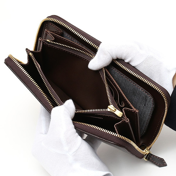 長財布 メンズ ラウンドファスナー 財布 本革 ブライドルレザー 日本製 ブランド ダークブラウン ブラウン 茶 茶色 小銭入れあり コインケース オシャレ 高級 シンプル 大人 ファイブウッズ(FIVE WOODS) CASK(キャスク) #38057