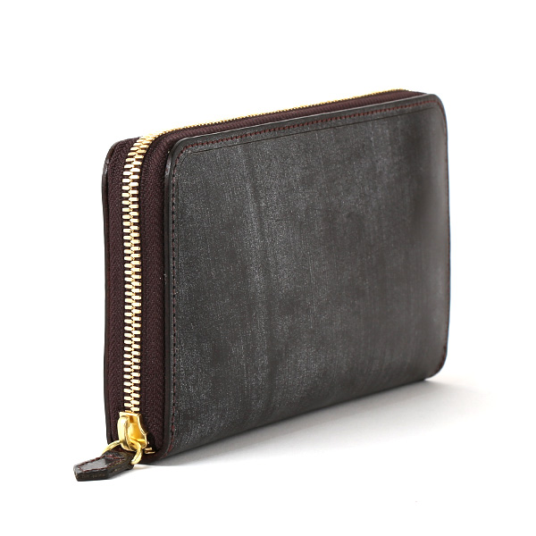 長財布 メンズ ラウンドファスナー 財布 本革 ブライドルレザー 日本製 ブランド ダークブラウン ブラウン 茶 茶色 小銭入れあり コインケース オシャレ 高級 シンプル 大人 ファイブウッズ(FIVE WOODS) CASK(キャスク) #38057