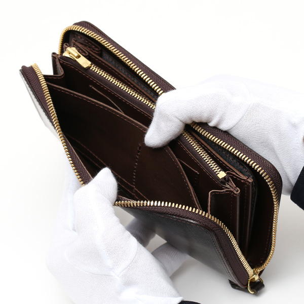 長財布 メンズ ラウンドファスナー 財布 本革 ブライドルレザー 日本製 ブランド ダークブラウン ブラウン 茶 茶色 小銭入れあり コインケース オシャレ 高級 シンプル 大人 ファイブウッズ(FIVE WOODS) CASK(キャスク) #38057