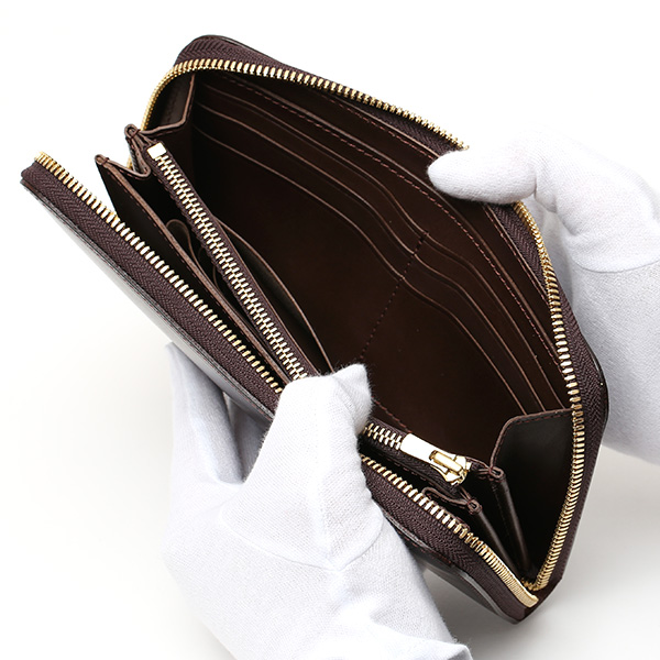 長財布 メンズ ラウンドファスナー 財布 本革 ブライドルレザー 日本製 ブランド ダークブラウン ブラウン 茶 茶色 小銭入れあり コインケース オシャレ 高級 シンプル 大人 ファイブウッズ(FIVE WOODS) CASK(キャスク) #38057