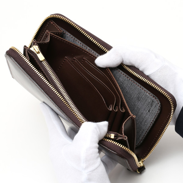 長財布 メンズ ラウンドファスナー 財布 本革 ブライドルレザー 日本製 ブランド ダークブラウン ブラウン 茶 茶色 小銭入れあり コインケース オシャレ 高級 シンプル 大人 ファイブウッズ(FIVE WOODS) CASK(キャスク) #38057