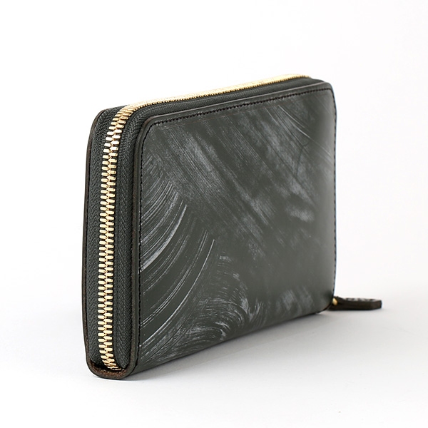  長財布 メンズ ラウンドファスナー 財布 本革 ブライドルレザー 日本製 ブランド グリーン 緑色 小銭入れあり コインケース オシャレ 高級 シンプル 大人 ファイブウッズ(FIVE WOODS) CASK(キャスク) #38057